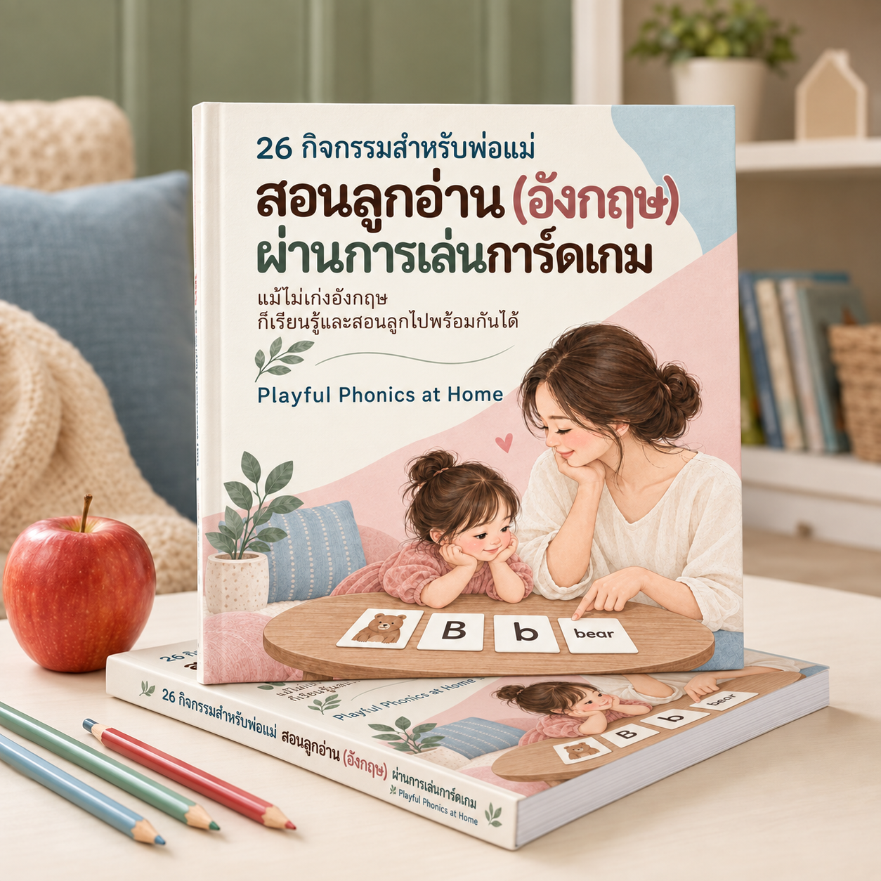 ชุดการ์ดโฟนิกส์ Playful Phonics at Home พร้อมคู่มือ 26 กิจกรรม